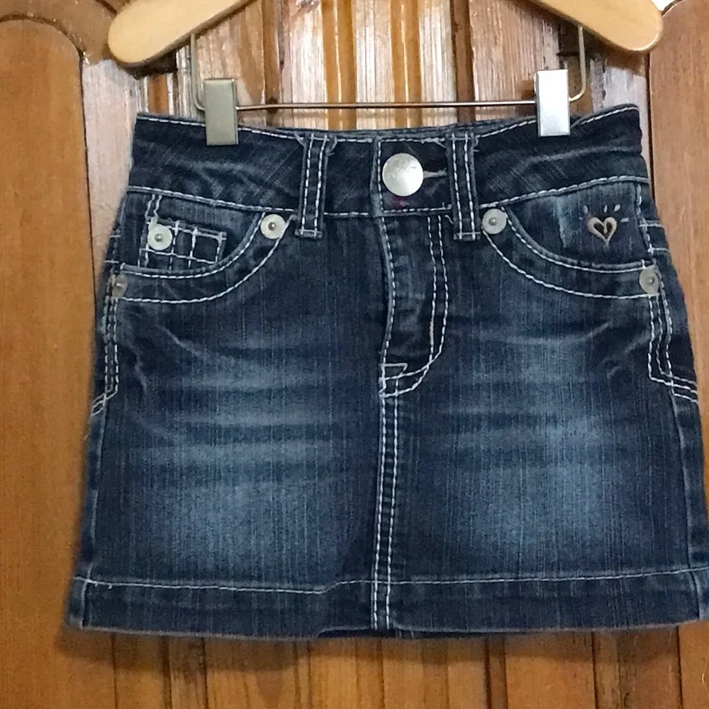 Justice Jeans Skirt with Shirt Liner